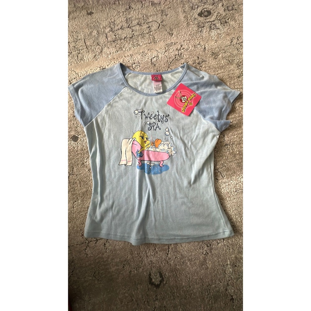 tweety's spa blue shirt deadstock *stain*